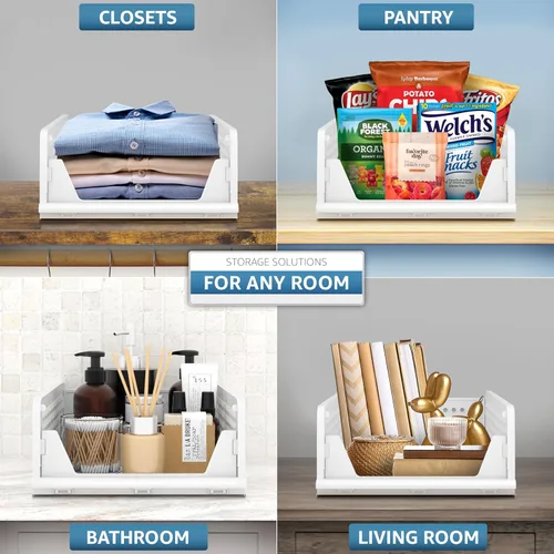 Miniatura 4 de Sorbus Paquete de 4 organizadores plegables para ropa, cestas de almacenamiento apilables versátiles para armario, baño, cocina y garaje con diseño