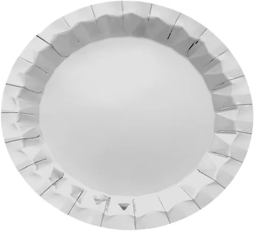 Miniatura 3 de Balsa Circle 25 platos de papel desechables metálicos geométricos redondos de 9 pulgadas para cenas, fiestas, eventos, hogar, vajilla, decoración