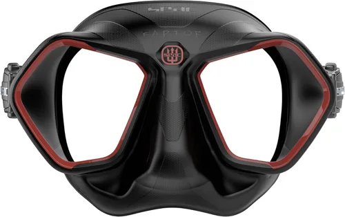 Seac Raptor, máscara de bajo volumen para apnea y pesca submarina, Rojo