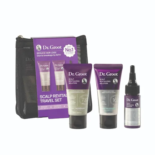 Dr. Groot Set de viaje con solución revitalizante para el cuero cabelludo
