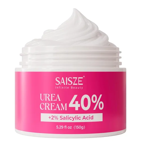 Crema de urea 40 por ciento para pies de máxima fuerza, crema de pies para talones y pies secos agrietados, hidratante con 40% de urea y 2% de ácido