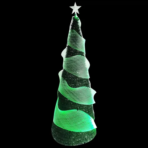 Miniatura 7 de Kits de luces LED de malla de fibra óptica Shiningme para techo y árboles de Navidad - Lámpara de luz nocturna luminosa de fibra óptica en malla