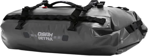 Miniatura 29 de Bolsa de lona impermeable y maleta - Bolsa seca para motocicleta, bolsas de sillín con cierre enrollable, gran espacio de almacenamiento, para Negro