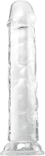 Consolador realista, consolador transparente de 7 pulgadas con base de ventosa fuerte, juguete sexual para adultos para mujeres
