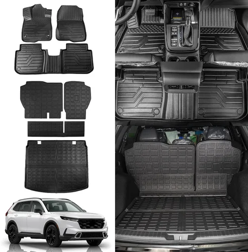Miniatura 12 de Rongtaod Tapete de carga compatible con Honda CRV 2017-2022, forro de carga para maletero, revestimiento de maletero de elastómero termoplástico