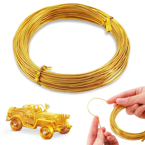 Miniatura 9 de Alambre de aluminio de calibre 20, alambre de metal flexible de 0.031 in, 32.8 pies, alambre floral para hacer joyas, esculpir, muñecos esqueleto