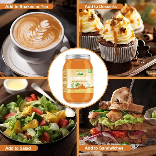 Miniatura 3 de ACEYO (10 OZ) Gel de Musgo Marino 4 en 1, Rico en Minerales y Vitaminas, Refuerzo de Defensa Inmunológica, Sin OMG, Vegano