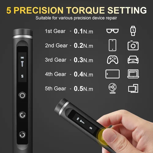 Miniatura 2 de Juego de destornilladores eléctricos de precisión de 3.7 V, mini destornillador eléctrico 76 en 1 con carga USB, kit de herramientas de reparación