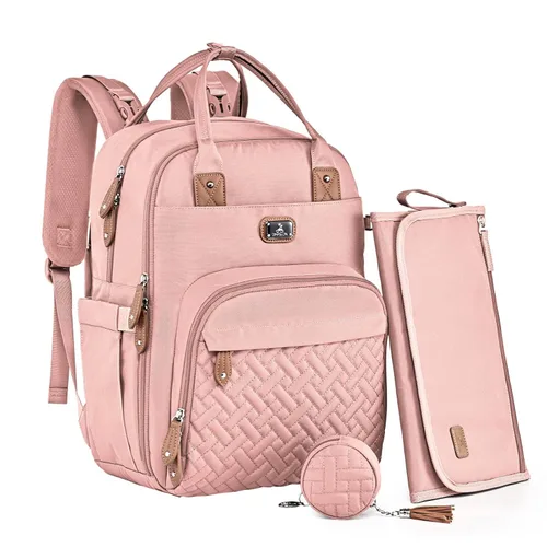 Miniatura 14 de Dikaslon - Mochila para pañales con cambiador portátil, funda para chupete y correas para cochecito, bolsas de bebé unisex grandes para niños y Azul