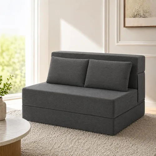 Miniatura 9 de Sofá Cama Plegable con Colchón, Sofá Cama Plegable con Funda para Silla de Cama con Almohada para Sala de Estar Oficina en Casa