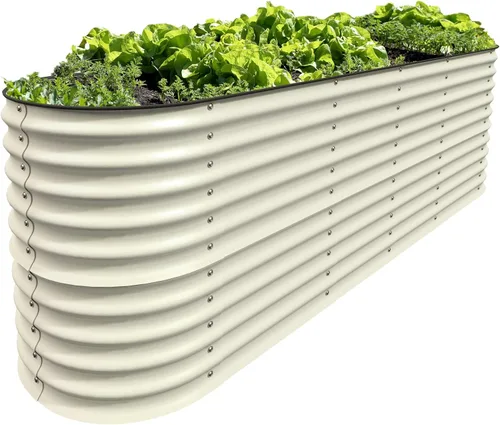 Miniatura 12 de Olle Camas de jardín elevadas galvanizadas para exteriores, 17 pulgadas de alto, 12 en 1, macetas elevadas para cultivar hierbas, verduras, flores