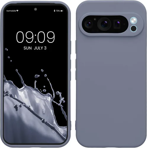Miniatura 136 de kwmobile Funda compatible con Google Pixel 9 Pro - Funda protectora delgada de TPU para teléfono - Acabado mate suave - Negro mate
