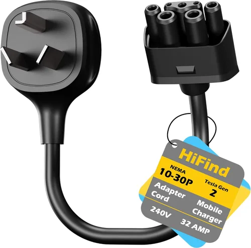 Miniatura 10 de HiFind Adaptador NEMA 6-20 para cargador móvil Tesla Gen 2 de 1 pie, conecta el cargador portátil Tesla a una toma de 6-20P, 240 V 20 A