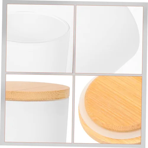 Miniatura 2 de TEHAUX 4 juegos de recipientes de muestra de taza de vela transparente Portavelas Vintage Candelabro Tarro de vela de cera Taza Tealight Taza