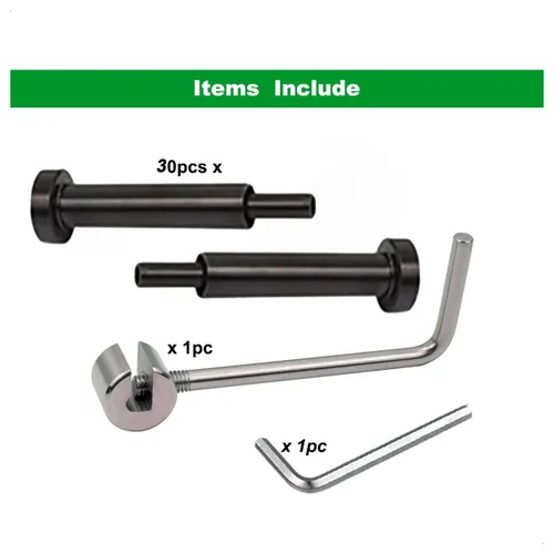 Miniatura 3 de Kit de tensor invisible negro de 1/8 pulgadas, 30 piezas, accesorios de barandilla de cable de acero inoxidable para sistema de barandilla de cable