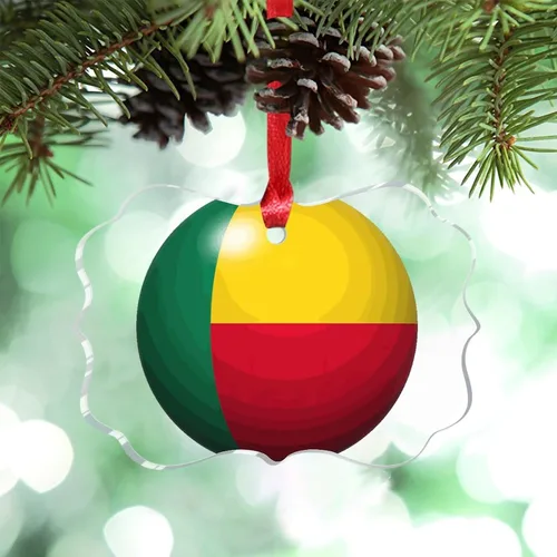 Miniatura 17 de Bandera de Cabo Verde, decoración para árbol de Navidad, bola 3D, recuerdo de la ciudad del país, adornos de Navidad personalizados, decoración