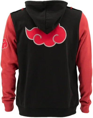 Miniatura 2 de Ripple Junction Naruto Shippuden Men's Authentic Full Zip Hooded Sweatshirt wChest Pockets Black Red Officially Licensed