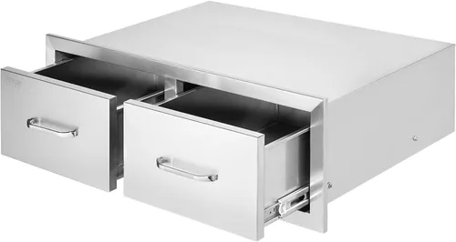 VEVOR Cajones de cocina para exteriores, 30 pulgadas de ancho x 10 pulgadas de alto x 20 pulgadas de profundidad, cajones horizontales de acceso