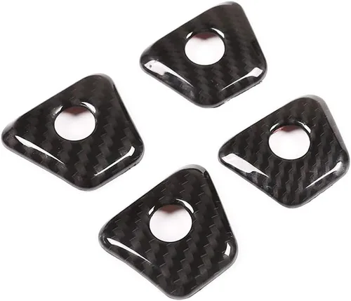 4 piezas de plástico ABS para cerradura de puerta de coche, accesorios para BMW 5 Series G30 2017-2020 (fibra de carbono)