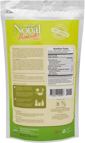 Miniatura 2 de Membrillo de nopal (Membrillo) Mezcla 100% natural de alta fibra 1 libra (16.01 oz) Desintoxicación, digestión mejorada y mayor energía