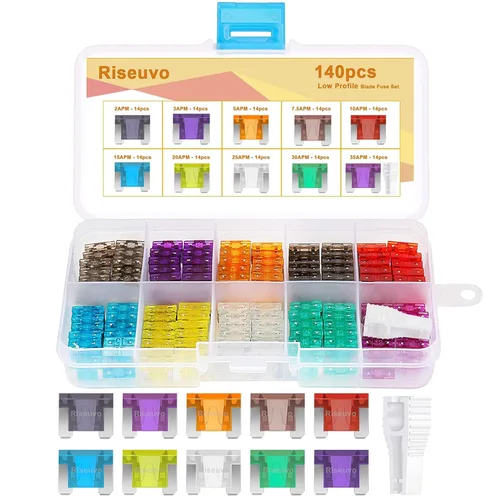 Miniatura 14 de Riseuvo Kit de 126 fusibles Micro 2 – Micro2 ATR Kit surtido de fusibles de cuchilla automotriz para automóvil, barco, RV, camión, SUV reemplazo