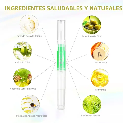 Miniatura 4 de SAVILAND Pluma de aceite natural para cutículas: 6 piezas de aceite revitalizante para uñas con vitamina E, repara cutículas durante la noche