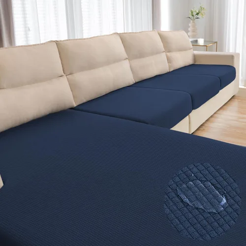 Miniatura 54 de Funda repelente al agua para cojín de sillón, funda elástica para respaldo individual de sofá seccional, funda para sofá en forma de L para mascotas