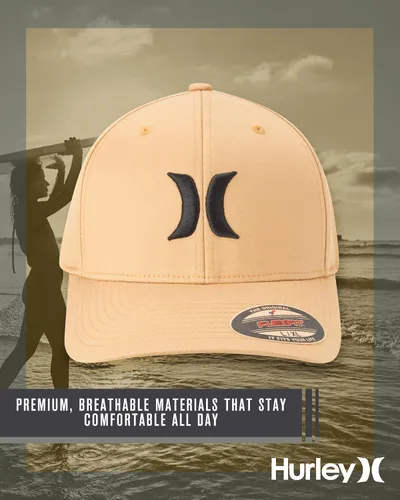 Miniatura 109 de Hurley Gorra de béisbol para hombre - Flexfit - Gorras de béisbol ajustadas para hombre (tamaños: S-XL)