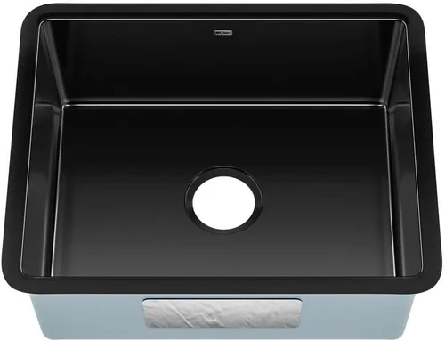 Miniatura 6 de Kraus Pintura Fregadero de cocina de acero con esmalte porcelánico de 21 pulgadas, montura por debajo, cuenco simple, en blanco, KE1US21GWH