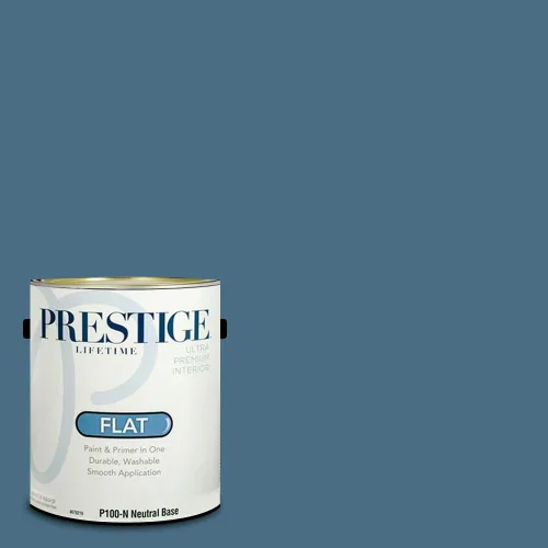 Miniatura 1130 de Pintura Exterior + imprimación PRESTIGE, todo-en-uno, 1 galón, acabado mate, color comparable al Valspar* Royal Gray* VS151-Gris real