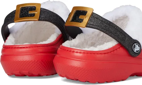 Miniatura 6 de Crocs Zuecos clásicos para adultos unisex con forro, festivos Varsity Rojo/Multi