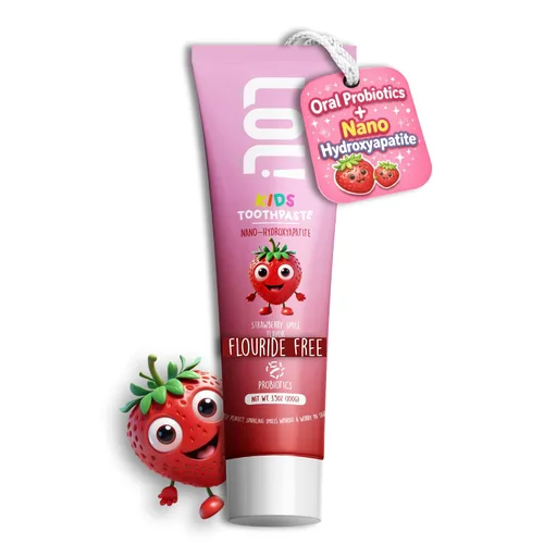 Miniatura 14 de LOL - Pasta de dientes para niños, sin flúor, pasta de dientes nano hidroxiapatita, probióticos, pasta dental de xilitol para niños