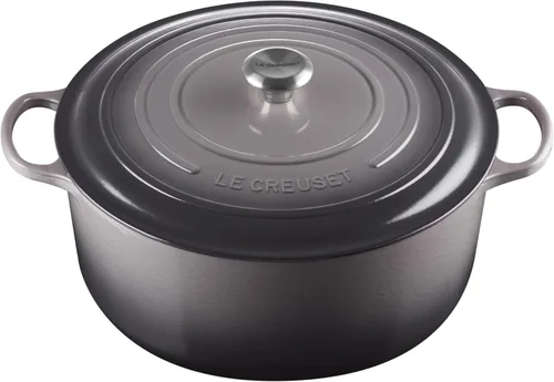 Miniatura 25 de Le Creuset Horno holandés redondo de hierro fundido esmaltado, 4.5 cuartos de galón, Marsella Marseille