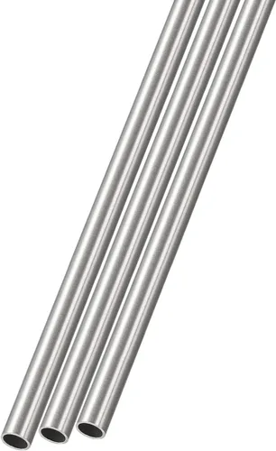 Miniatura 45 de METALLIXITY Tubo de acero inoxidable 304 (0.276 in de diámetro exterior x 0.031 in de alto x 11.811 in de largo) 3 piezas, tubo recto, para muebles