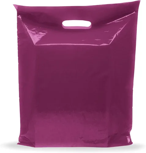 PPB - Bolsas de plástico púrpura para mercancía de 9 x 12 pulgadas, acabado brillante, tamaño pequeño al por menor, paquete de 100, 1.5 mil de