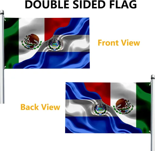 Miniatura 3 de Bandera guatemalteca de Guatemala y El Salvador de 3 x 5 pies de doble cara impresa para interiores y exteriores, bandera decorativa de tela