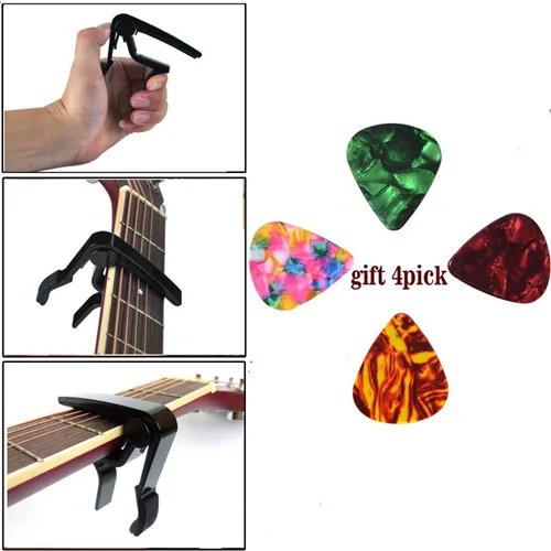 Miniatura 5 de Cejilla de guitarra para guitarra eléctrica acústica (negro Cpao)