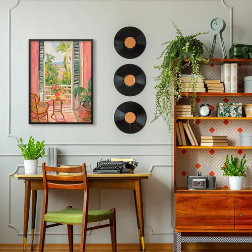 Miniatura 7 de Póster de pintura al óleo colorida de ventana abierta, arte de pared abstracto impresionista famoso y moderno, impresiones de lienzo estético
