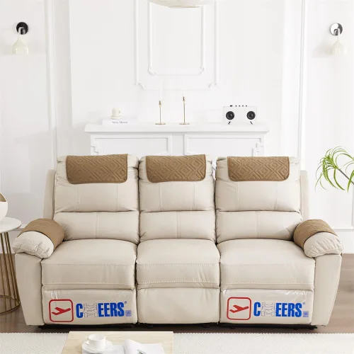 Miniatura 3 de 3 fundas reclinables, fundas de brazo de sherpa para silla reclinable con bolsillos de almacenamiento, funda para reposacabezas para silla