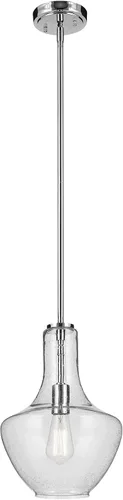 Miniatura 8 de Kichler Everly Colgante de 1 Luz en Acabado Negro Rico, para Sala de Estar, Comedor y Cocina, 100 Vatios, (15.25" A x 10.5" Diá), 42141BK