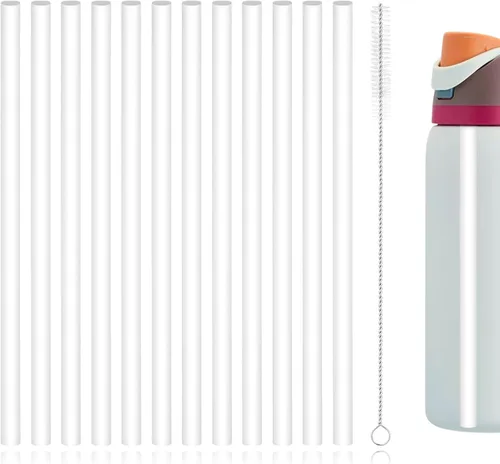 Miniatura 13 de SAVITA 6pcs Replacement Straws for Owala Freesip 24/32oz, Reusable Straws with Cleaning Brush Tumbler Accessories Parts Compatible with Owala Flip