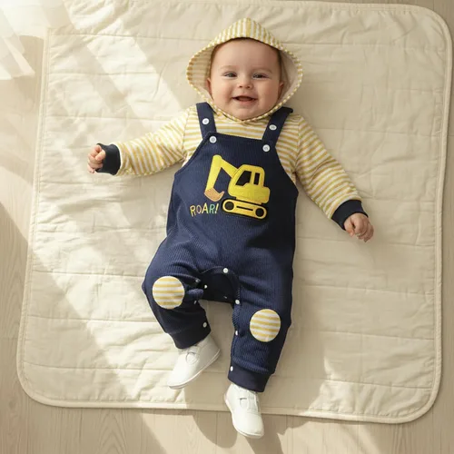 Miniatura 237 de Conjunto de ropa de otoño e invierno para bebé y niño, sudadera larga con capucha y pantalones para niños pequeños, 6, 12, 18, 24 meses, 2T