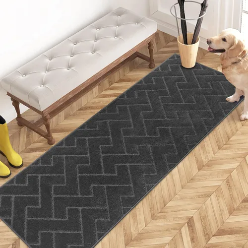 Miniatura 93 de PURRUGS Alfombra de fácil cuidado de 6 x 9 pies, antideslizante, lavable a máquina, tapete para puerta de perro, resistente a las manchas