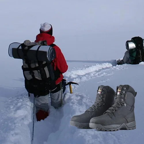 Miniatura 3 de Men's Waterproof Military Tactical Boots Lightweight Work Boot Insulated Hunting Boots, 8 Inches Lace-up Outdoor Boots, 400g Thinsulate