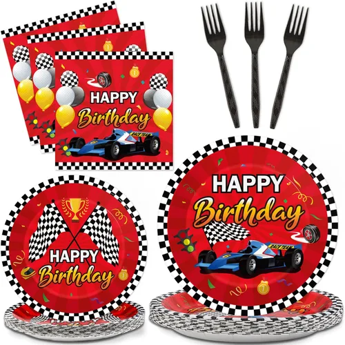 Miniatura 17 de 96 piezas de decoración de cumpleaños número 65 para hombres, platos y servilletas de papel para la mesa de pastel, suministros de mesa
