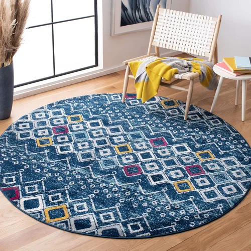 Miniatura 57 de SAFAVIEH Amsterdam Collection Alfombra Decorativa - 2.3 pies x 4 pies, Negro & Multi, Diseño Marroquí Bohemio, Sin Desprendimiento y Fácil Cuidado