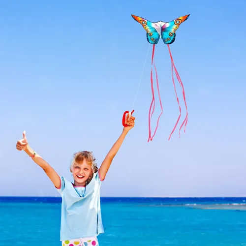 Miniatura 5 de Xida Butterfly Kite for Kids & Adults Easy to Fly, Ages 4-8 8-12, Large Kite with 300ft Handle, Perfect for Beach Trips