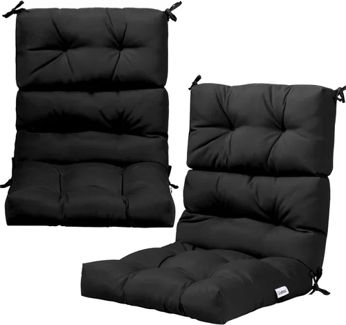 Miniatura 10 de Giantex - Cojín para silla de patio exterior, 5 pulgadas, para respaldo alto con 4 lazos de cuerda, cojín para columpio de patio, silla con asiento