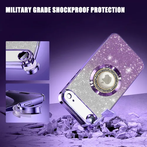 Miniatura 404 de Misscase Funda magnética con purpurina para iPhone 11 compatible con MagSafe, protección completa, delgada, a prueba de golpes, antiarañazos