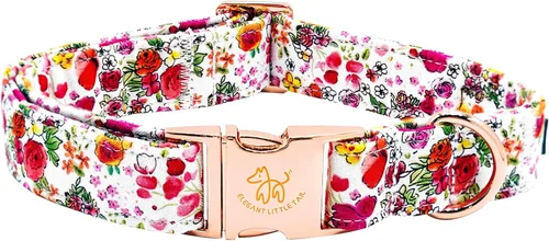 Miniatura 37 de Elegant little tail Collar para perro de Pascua, collar de perro con estampado de huevos de conejo, collar para mascotas, collar rosa para perros